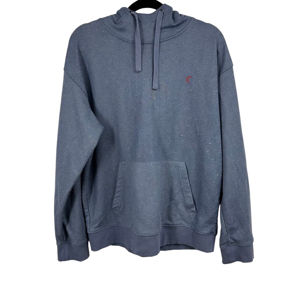 Zyia Active Hoodie‎ Womens Medium Blue Confetti Speckled Pullover Sweatshirt M